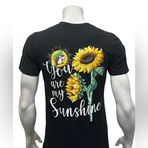 Buc-ee’s Black Yellow "You Are My Sunshine" Sunflowers Graphic T-Shirt Adult MD - Picture 4 of 12